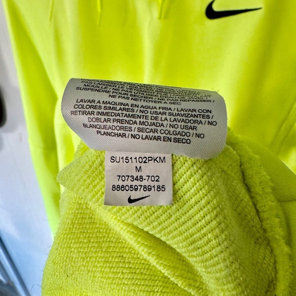 🔆 Nike Dri-Fit Neon Yellow Hoodie ✨ Women’s Medium - Picture 6 of 8